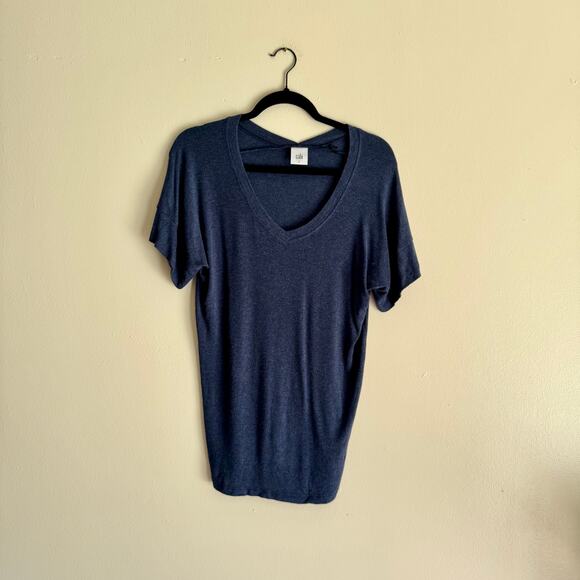 Cabi Blue Double V Short Sleeve Soft Tee - Small - Picture 7 of 7